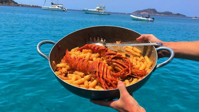We never know what we're going to reel-in from the sea. This time it was lobster! So, lets make pasta!